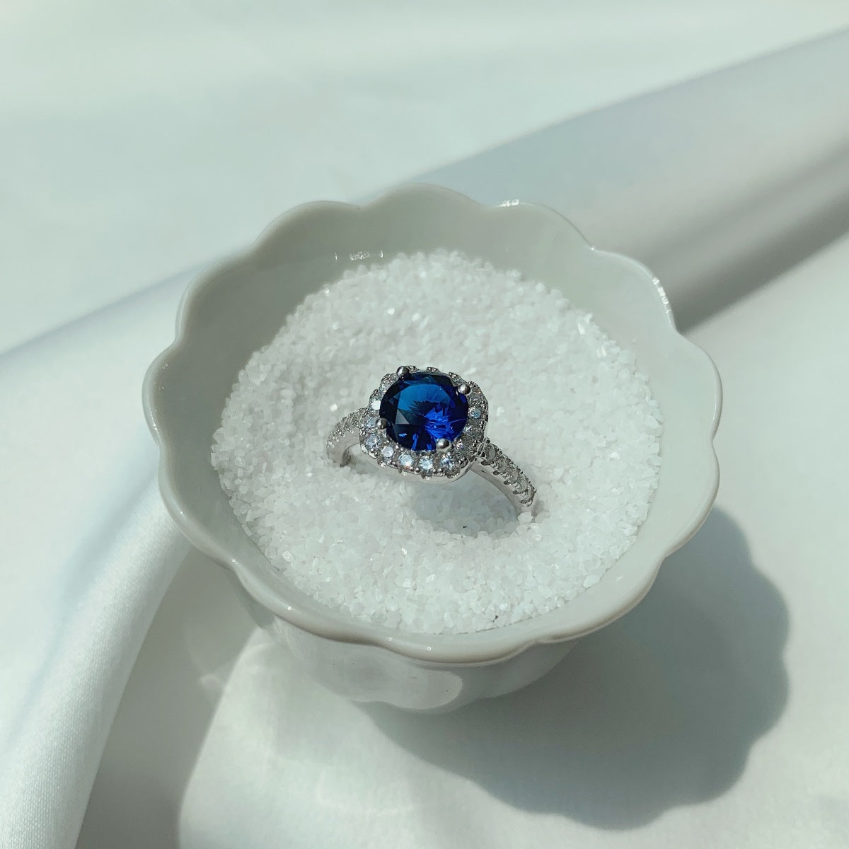 PRECIOSA CHARM BLUE STONE RING