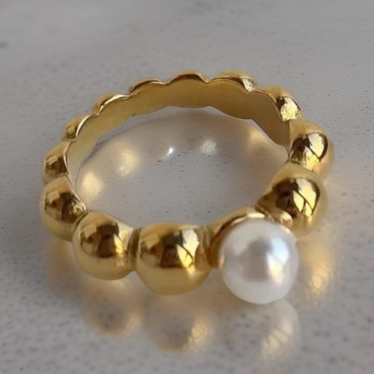 PEARL TWIST RING