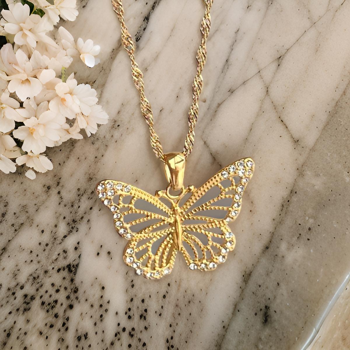 BUTTERFLY PENDANT NECKLACE