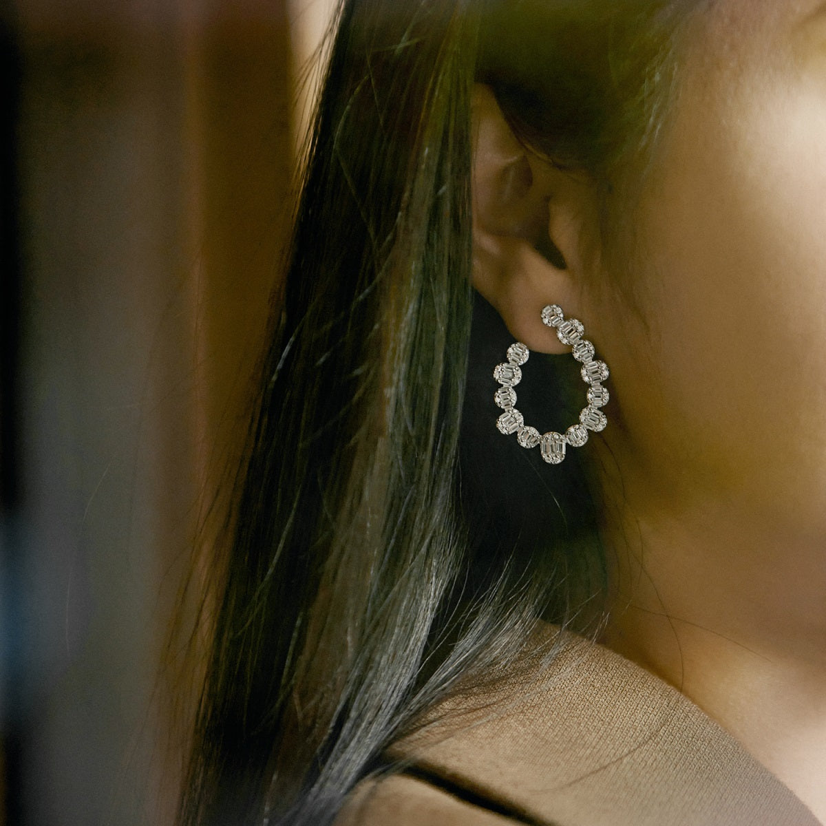 LAPRECIEUZ LUXURY PAVE STUD EARRING