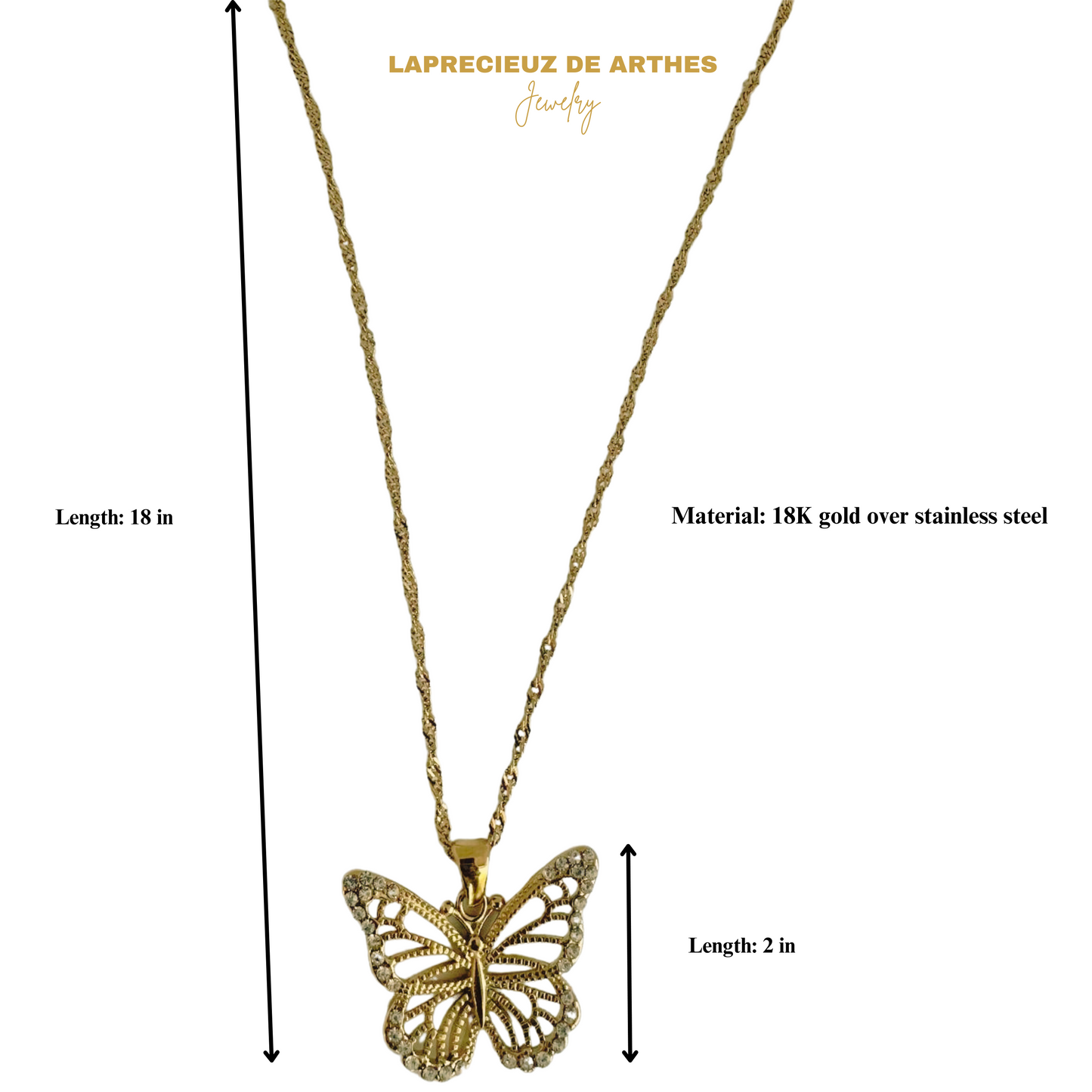 BUTTERFLY PENDANT NECKLACE