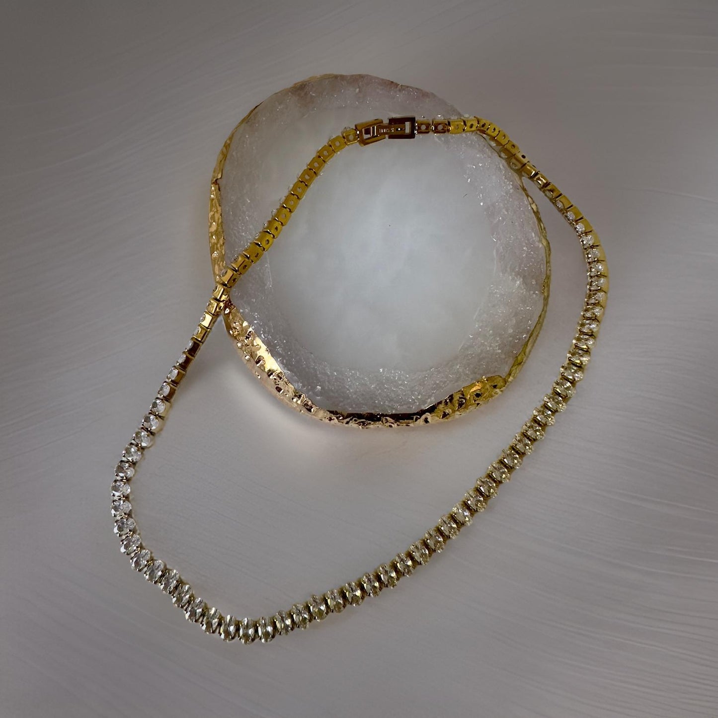 MILAN EMERALD CUT TENNIS CHAIN NECKLACE