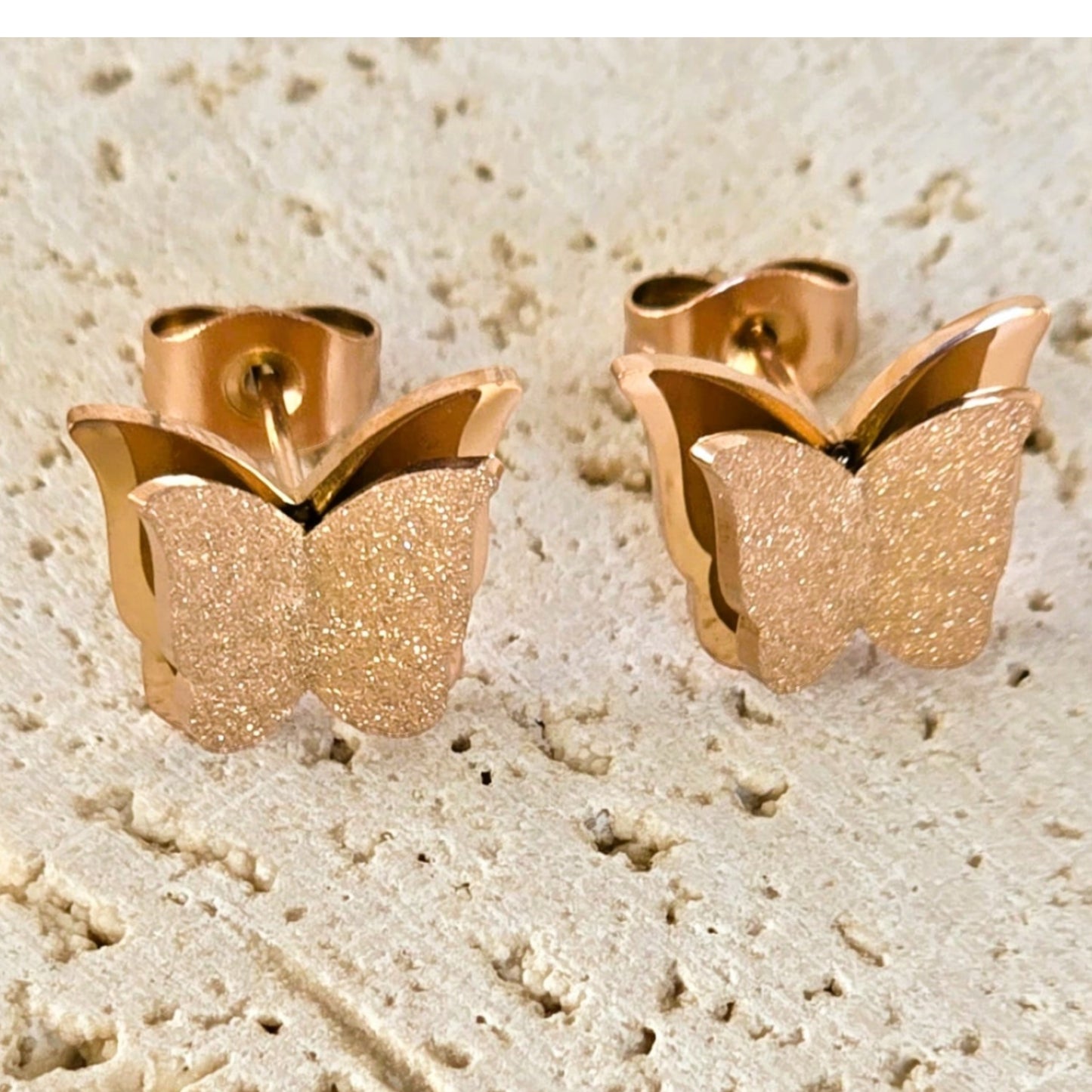 White Gold-Filled Butterfly Necklace & Earrings Set for Women, Elegant Gift