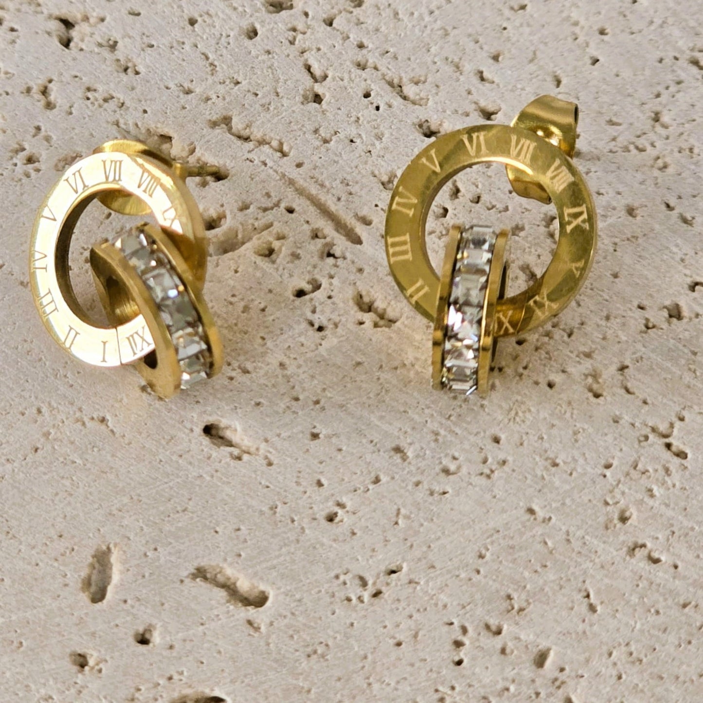 18K Gold-Plated Jewelry Set Round Earrings, Bracelet & Necklace Women Gift
