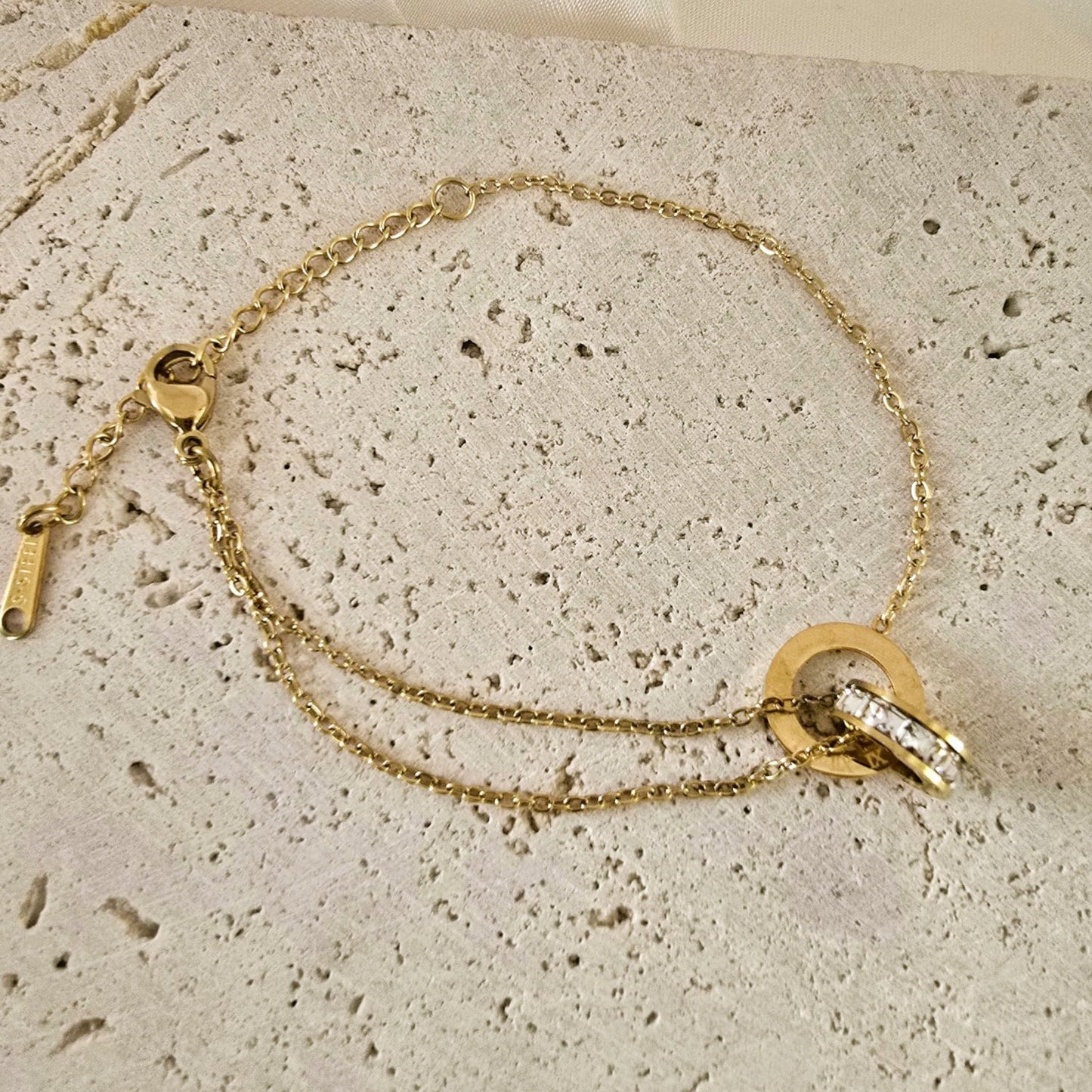 18K Gold-Plated Jewelry Set Round Earrings, Bracelet & Necklace Women Gift
