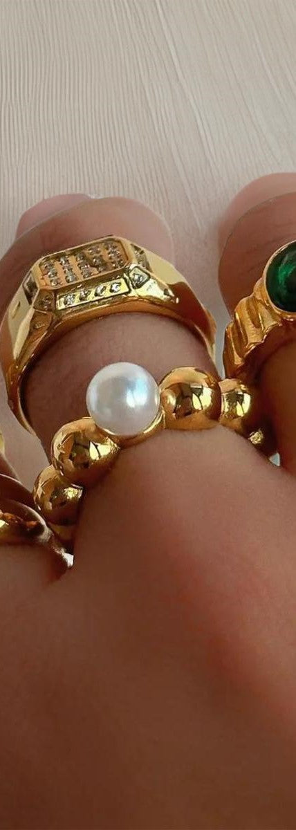 PEARL TWIST RING