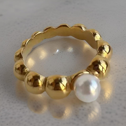 PEARL TWIST RING