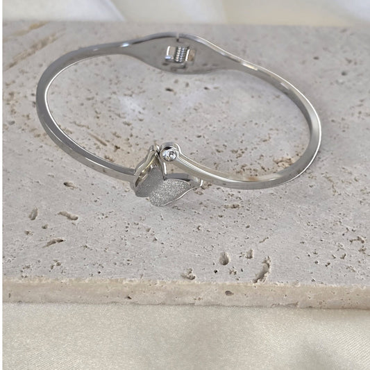 White Gold-Filled Butterfly Charm Bracelet for Women & Girls – 7"